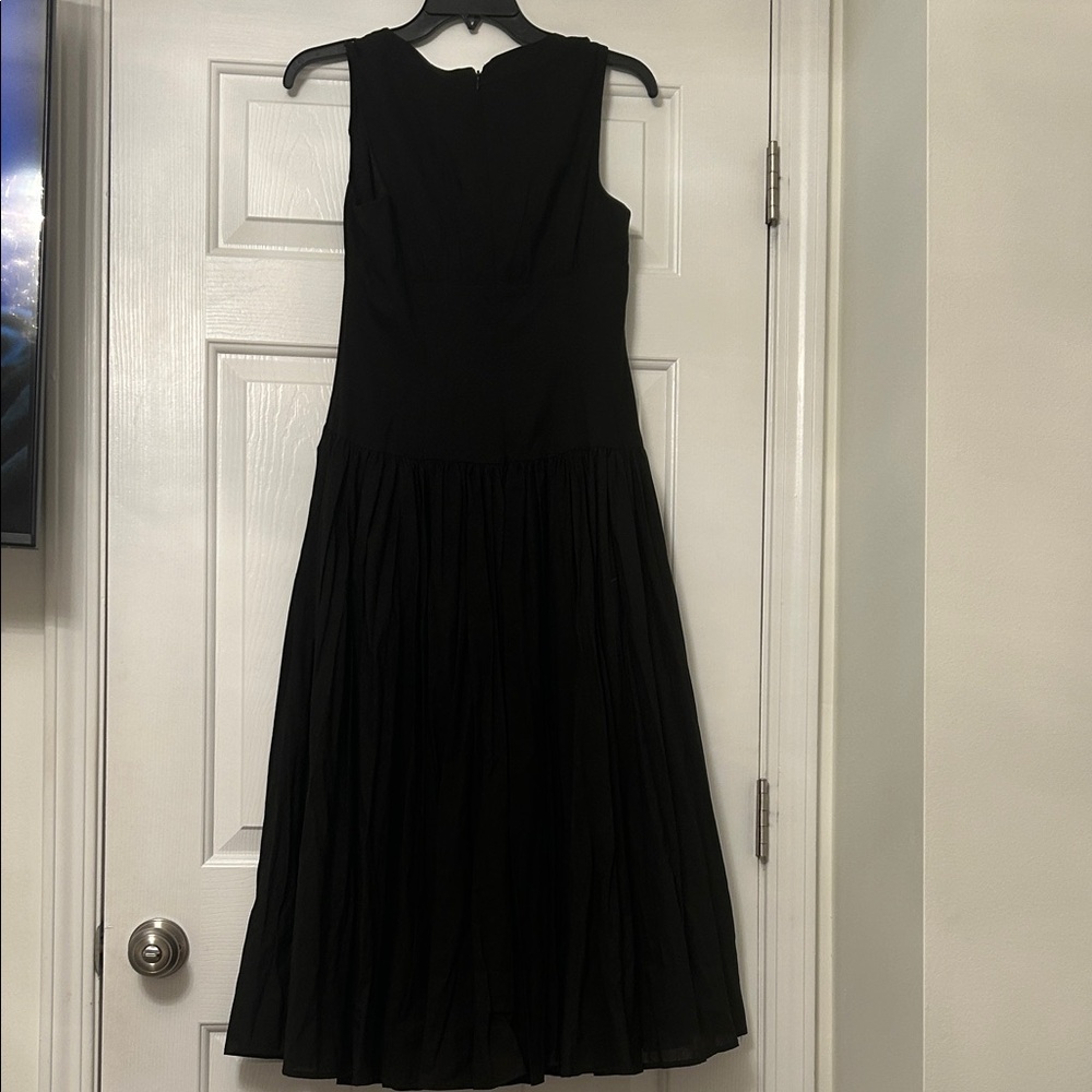 Hutch Black Midi Dress with Button Detail - Picture 4 of 5